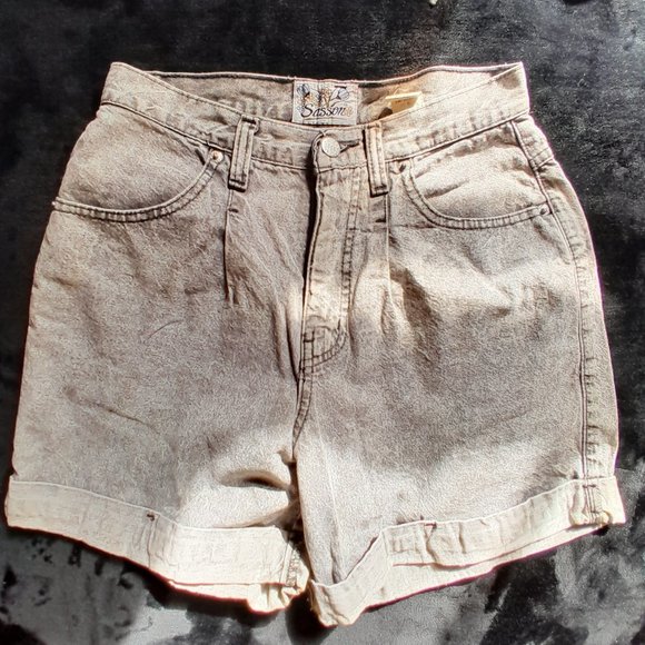 Vintage Sasson Brand Acid Wash High Rise Denim Shorts - Picture 3 of 5